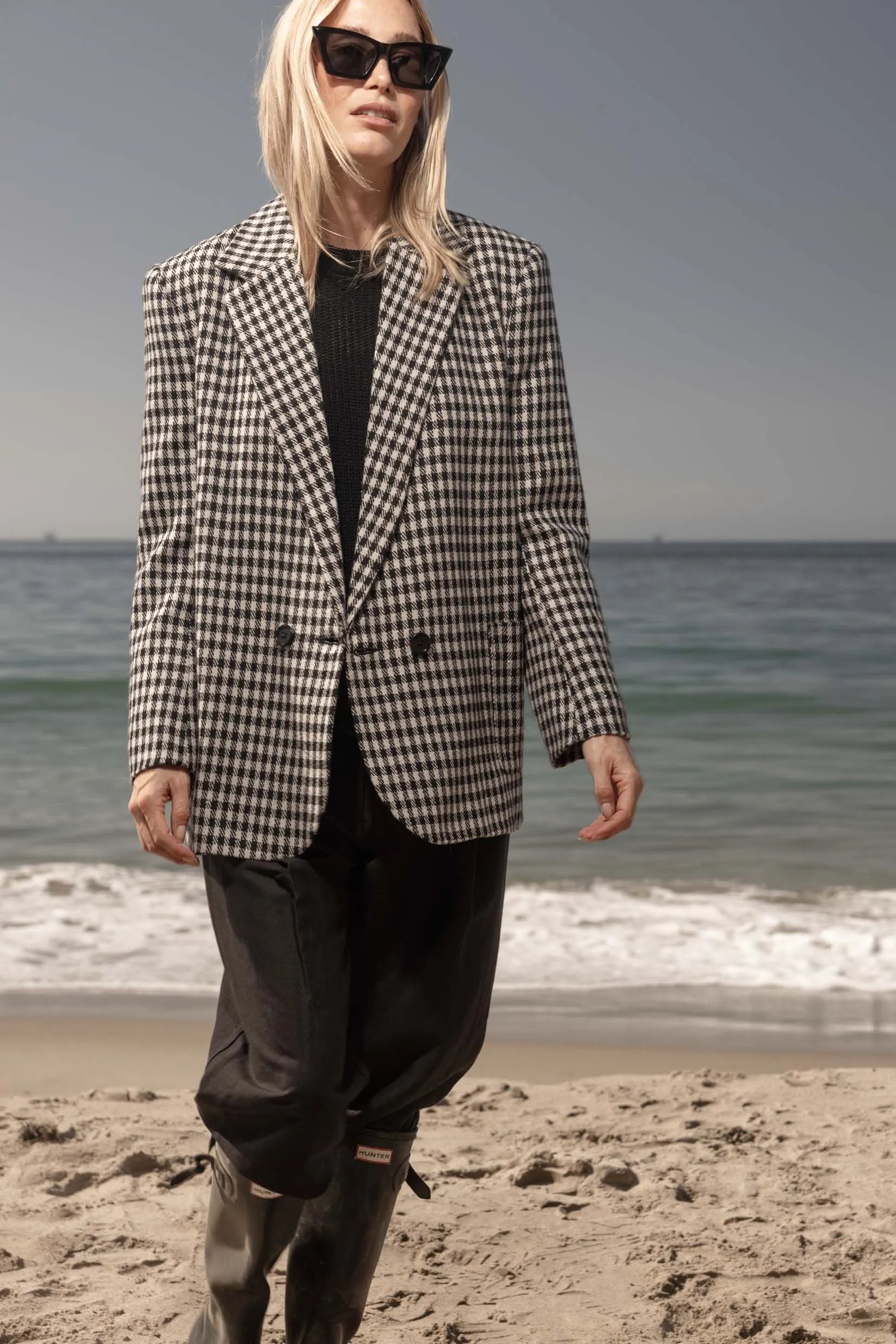Wallace Blazer - Check Wool - Heidi Merrick