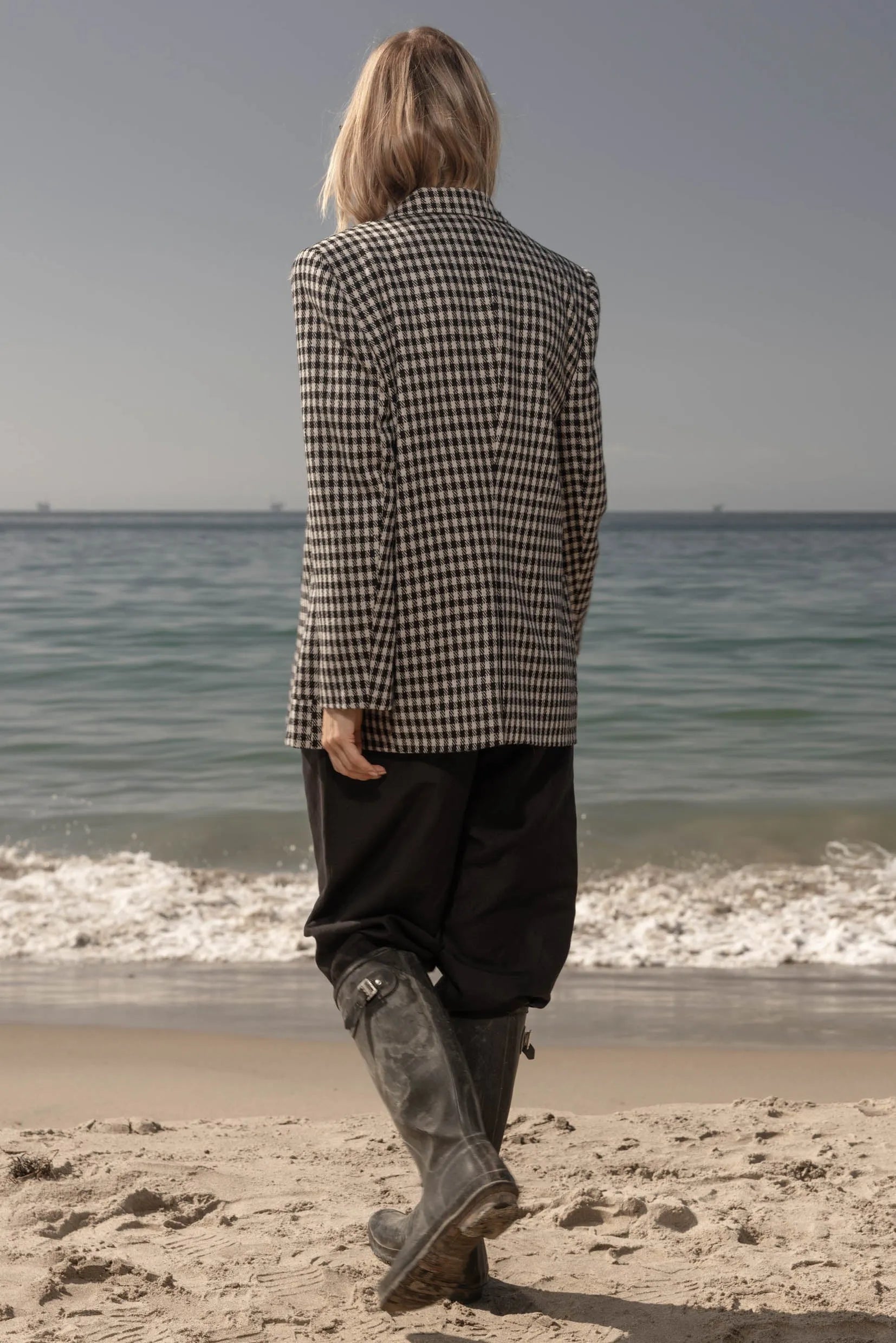 Wallace Blazer - Check Wool - Heidi Merrick