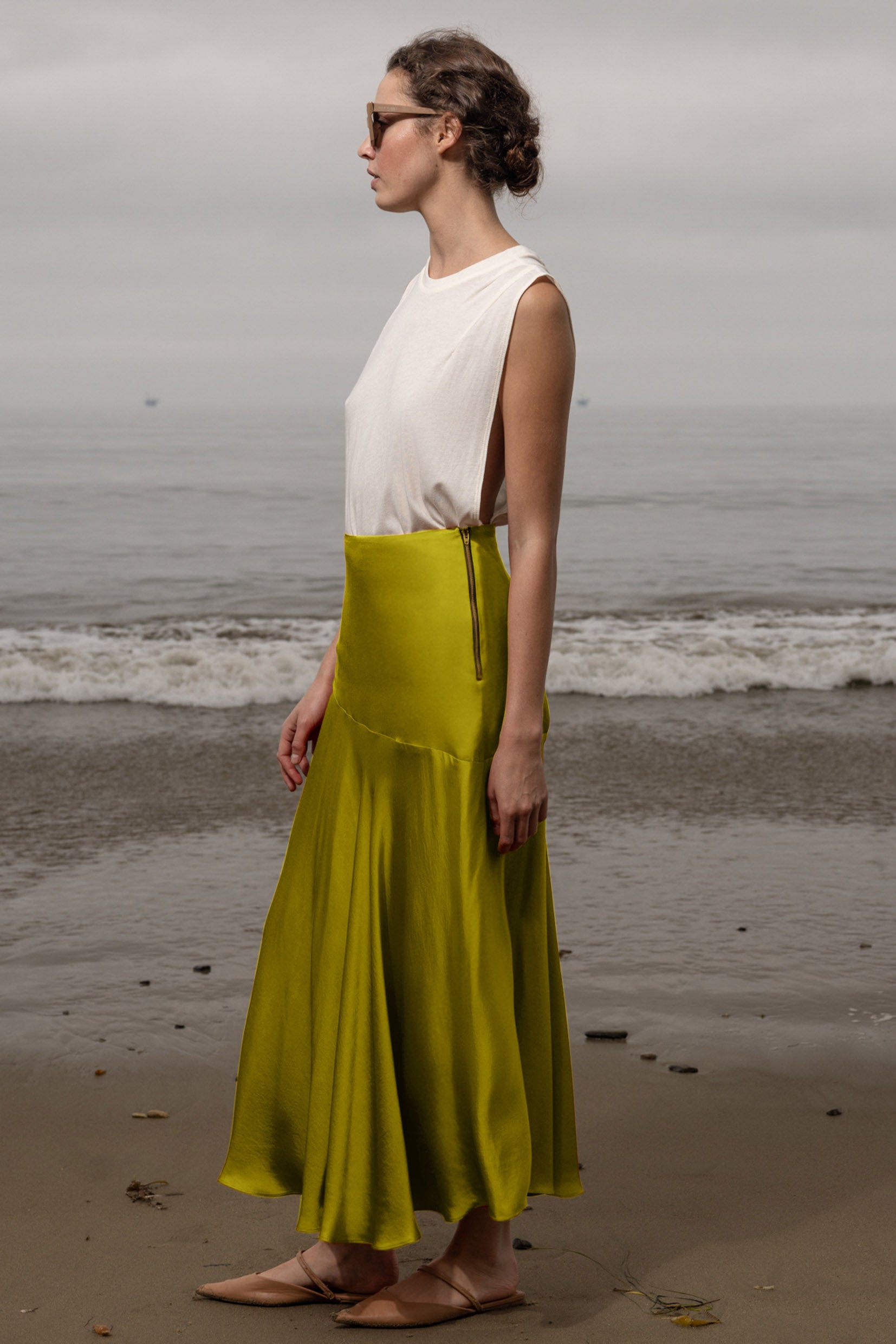 Kite Skirt - Chartreuse - Heidi Merrick