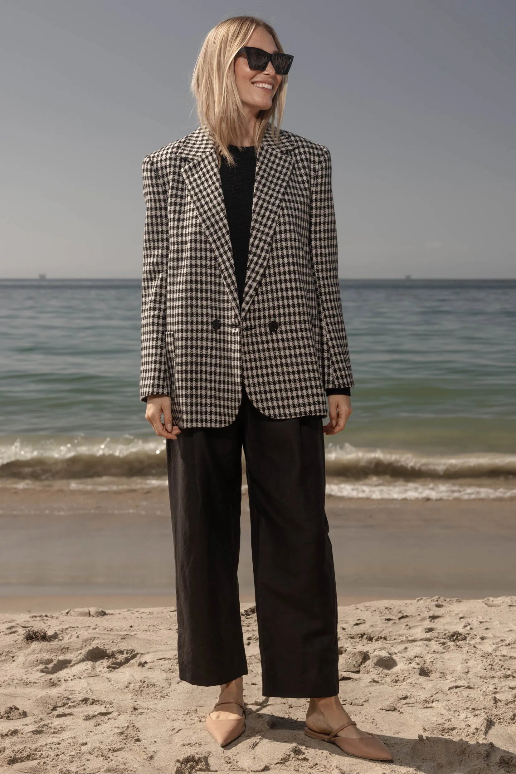 Wallace Blazer - Check Wool - Heidi Merrick