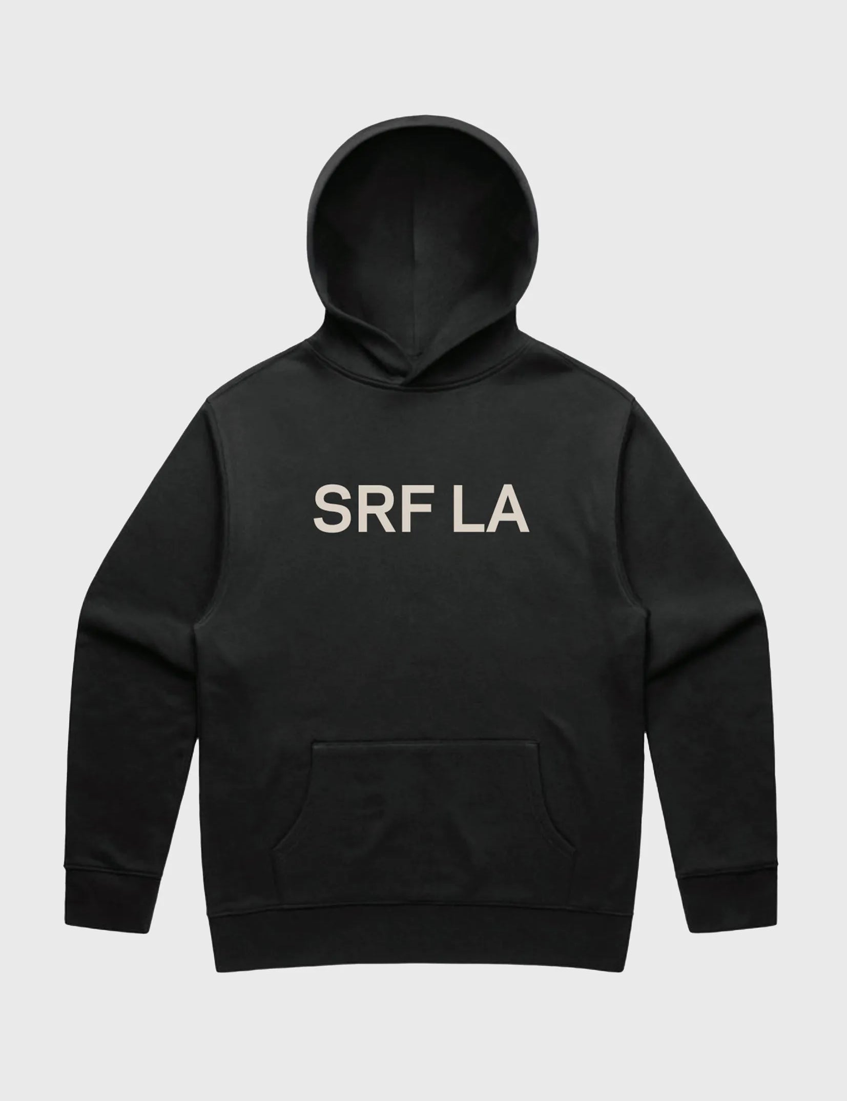 SRF LA Unisex Hoodie - Cream on Black - Heidi Merrick