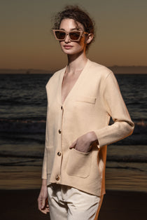 Finny Cardigan - Ivory - Heidi Merrick
