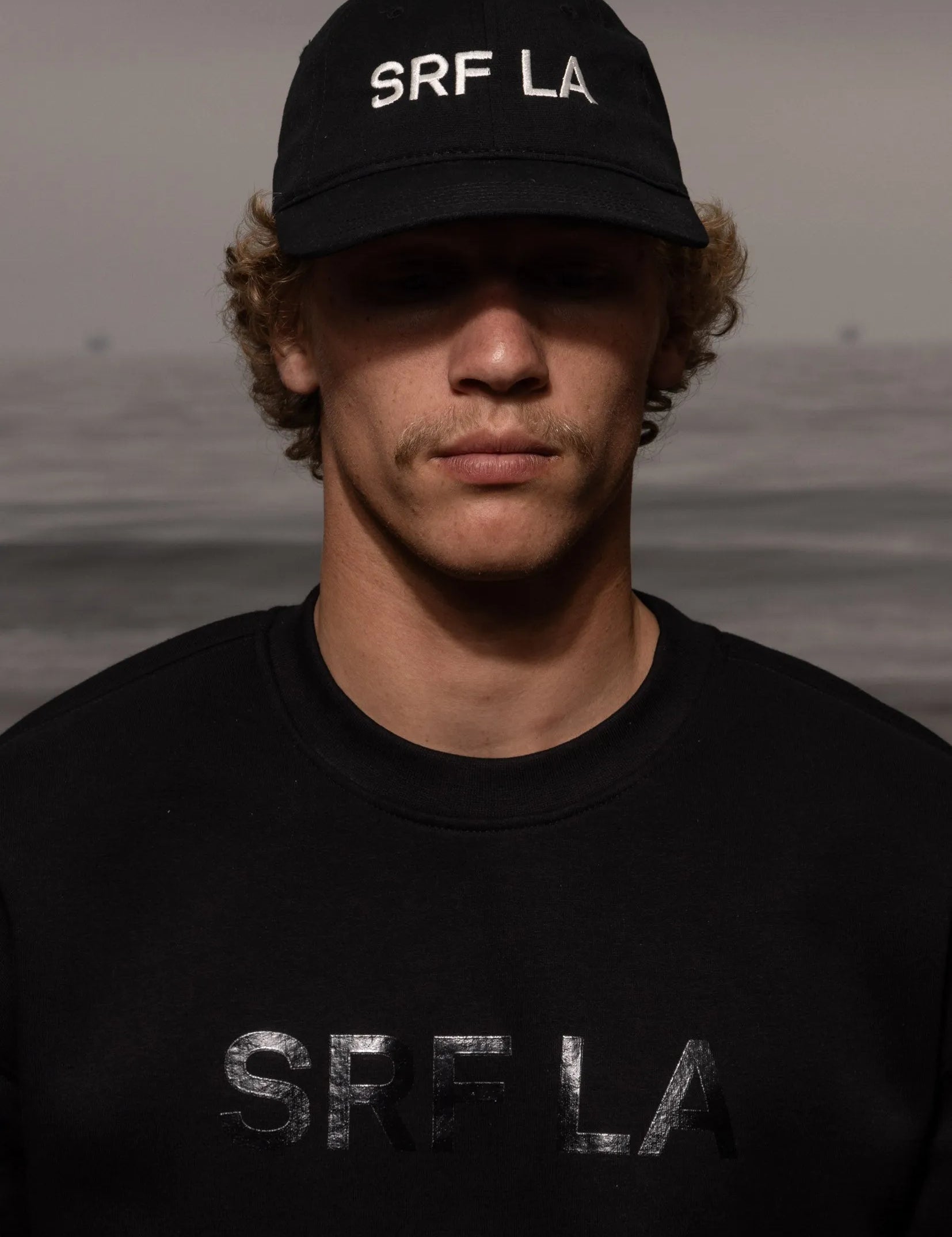 SRF LA Dad Hat - Ivory on Black - Heidi Merrick