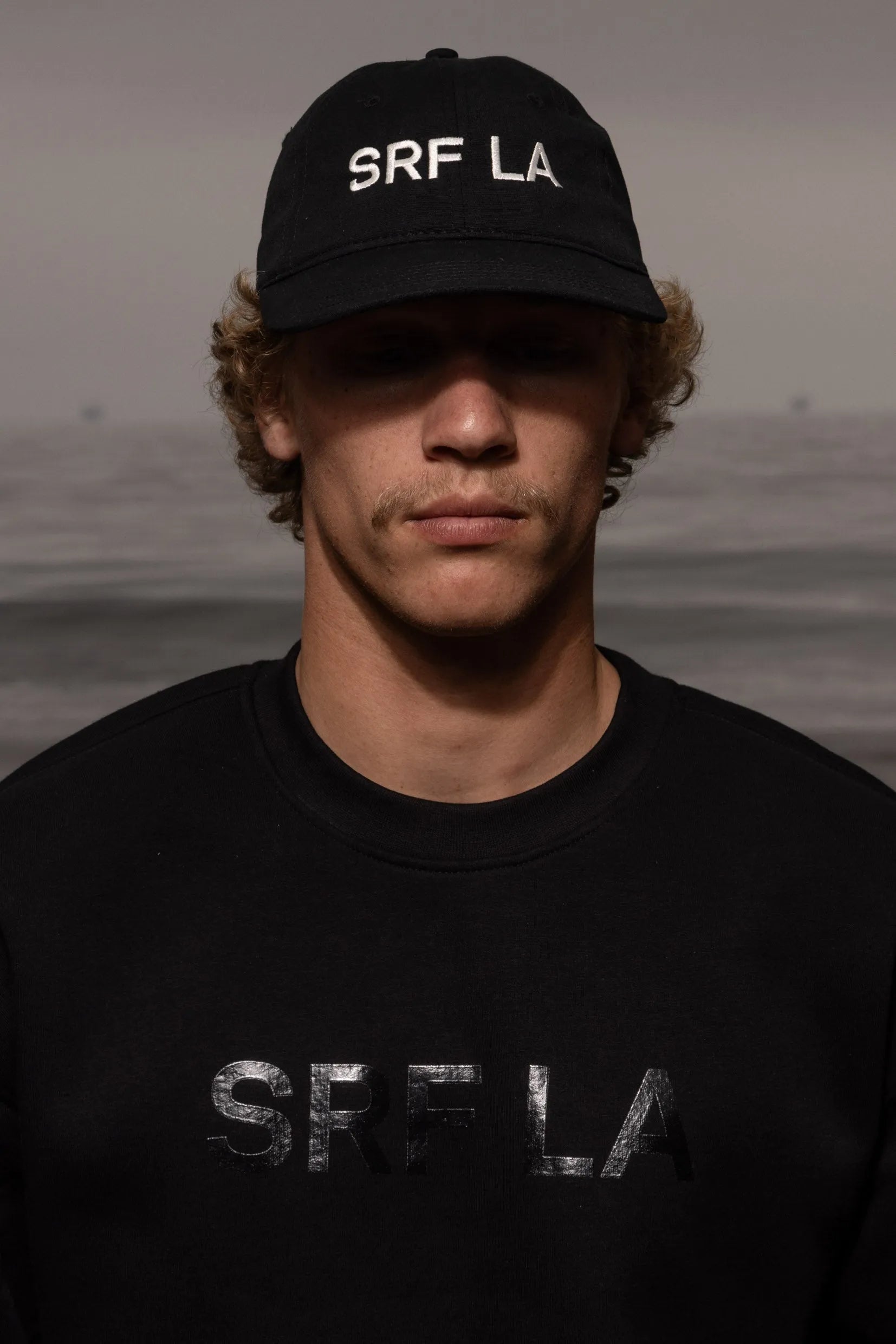 SRF LA Dad Hat - Ivory on Black - Heidi Merrick