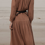 Barcelona Dress - Sable Gauze - Heidi Merrick