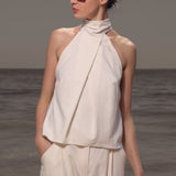 Nysa Top - Ivory Silk Noil