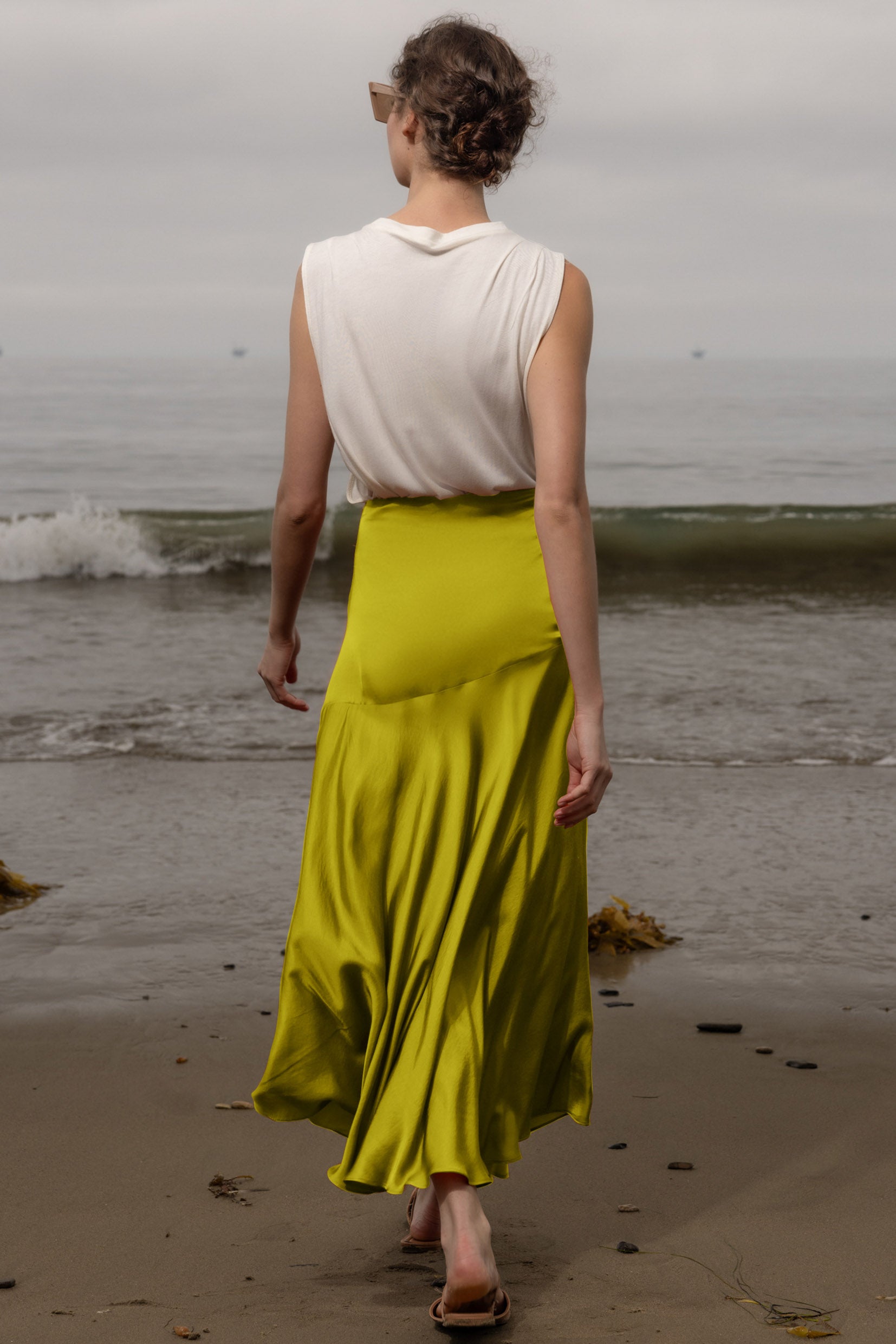 Kite Skirt - Chartreuse - Heidi Merrick