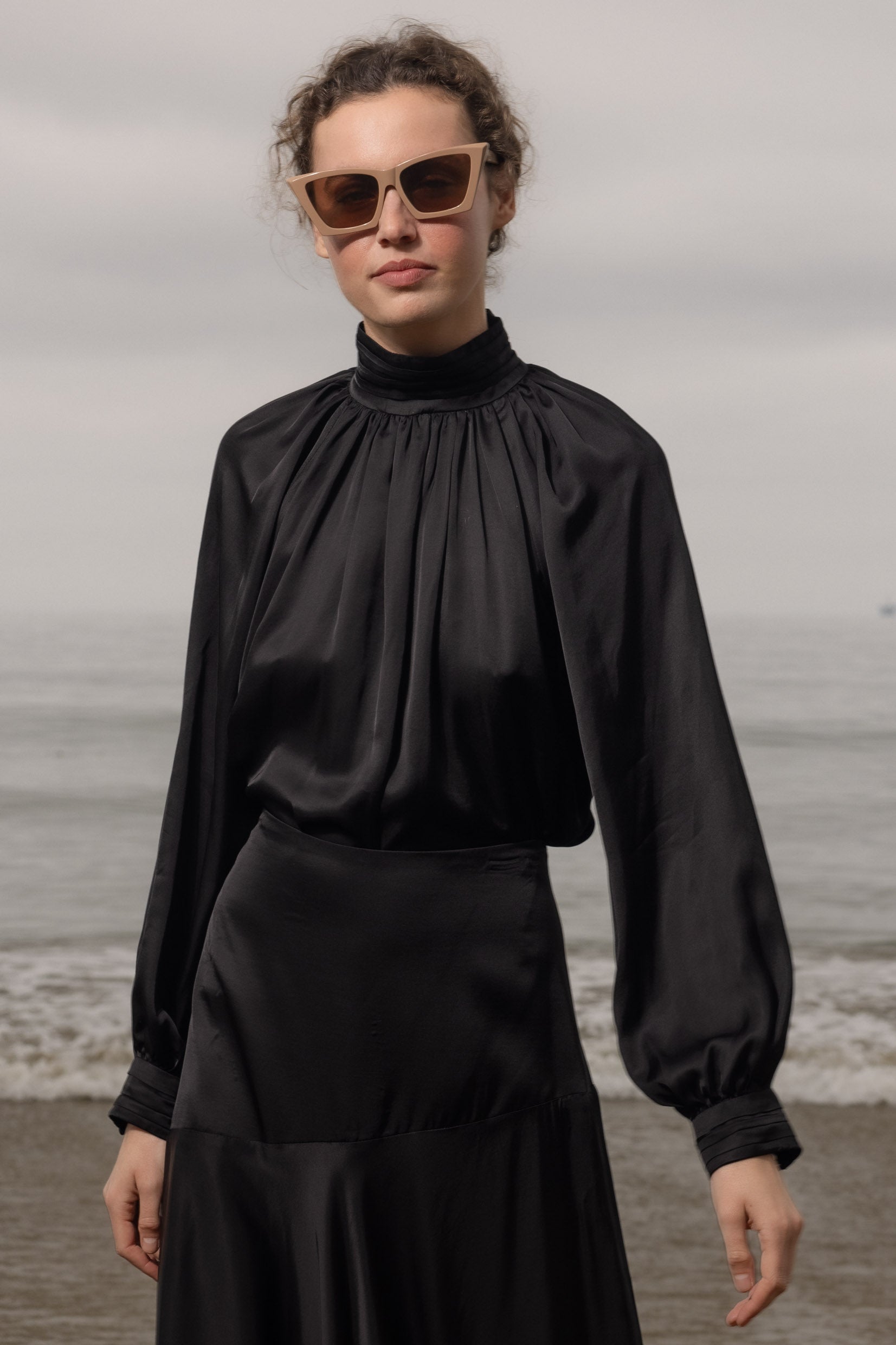 Letter Blouse - Noir - Heidi Merrick