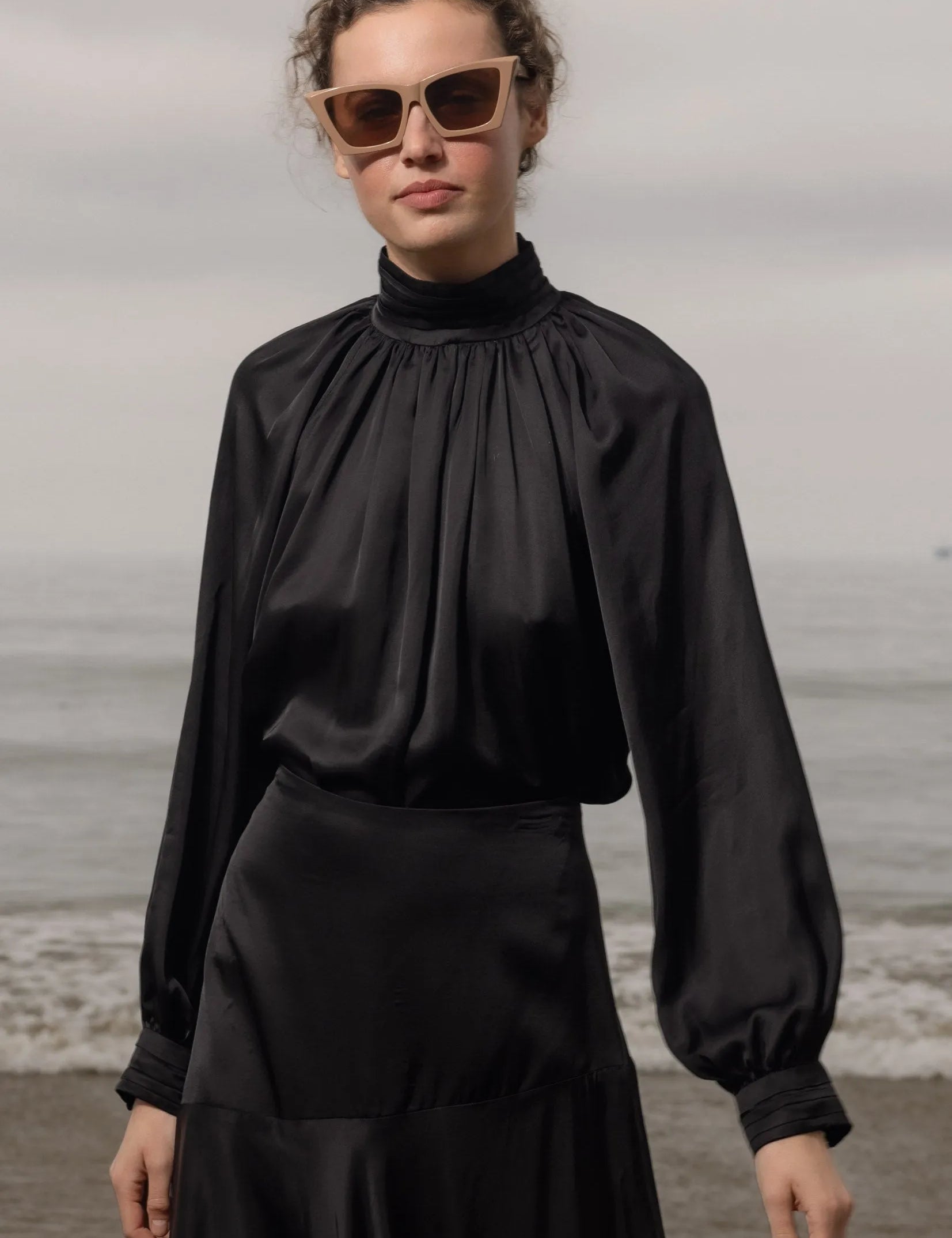 Letter Blouse - Noir - Heidi Merrick