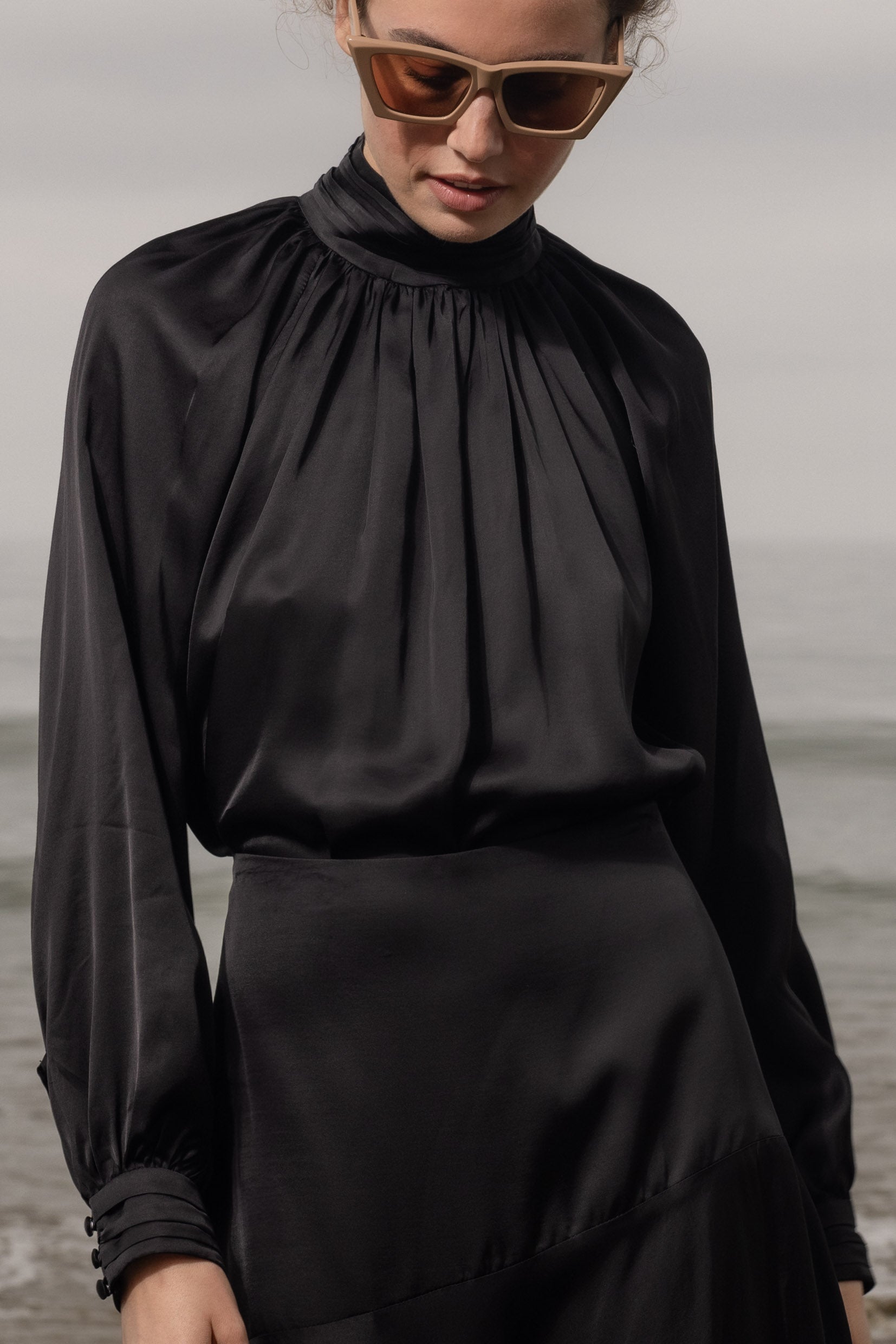 Letter Blouse - Noir - Heidi Merrick