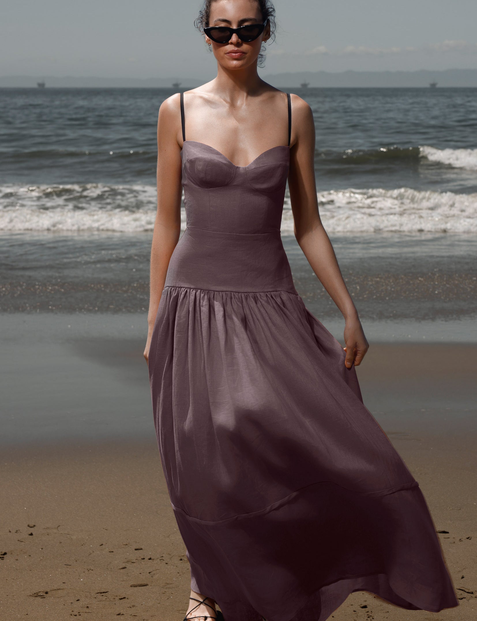 gia linen dress Gia Dress in White Linen