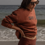 SRF LA Unisex Crewneck - Walnut - Heidi Merrick