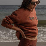 SRF LA Unisex Crewneck - Walnut - Heidi Merrick