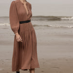 Barcelona Dress - Sable Gauze - Heidi Merrick