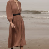 Barcelona Dress - Sable Gauze - Heidi Merrick