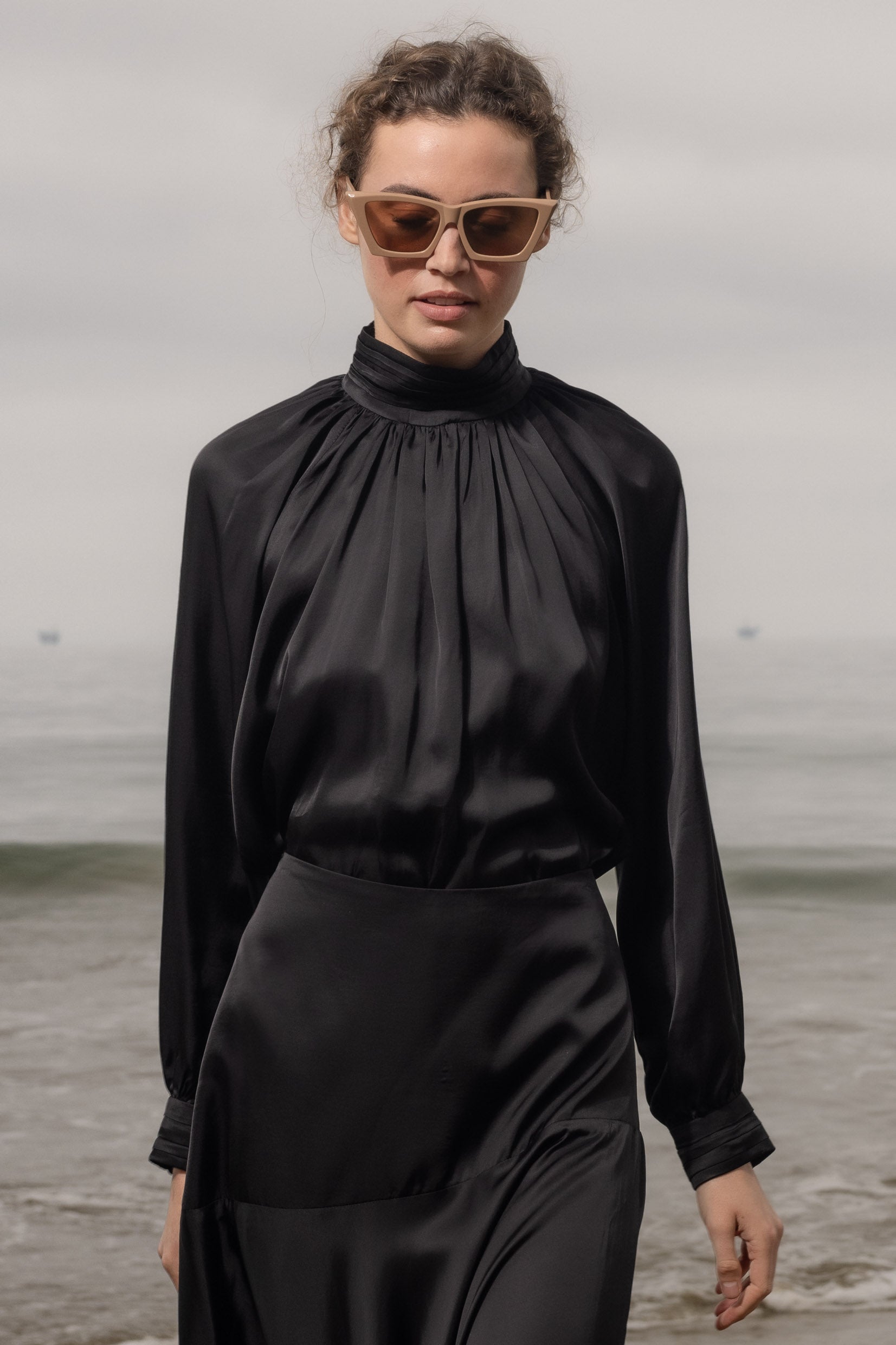 Letter Blouse - Noir - Heidi Merrick