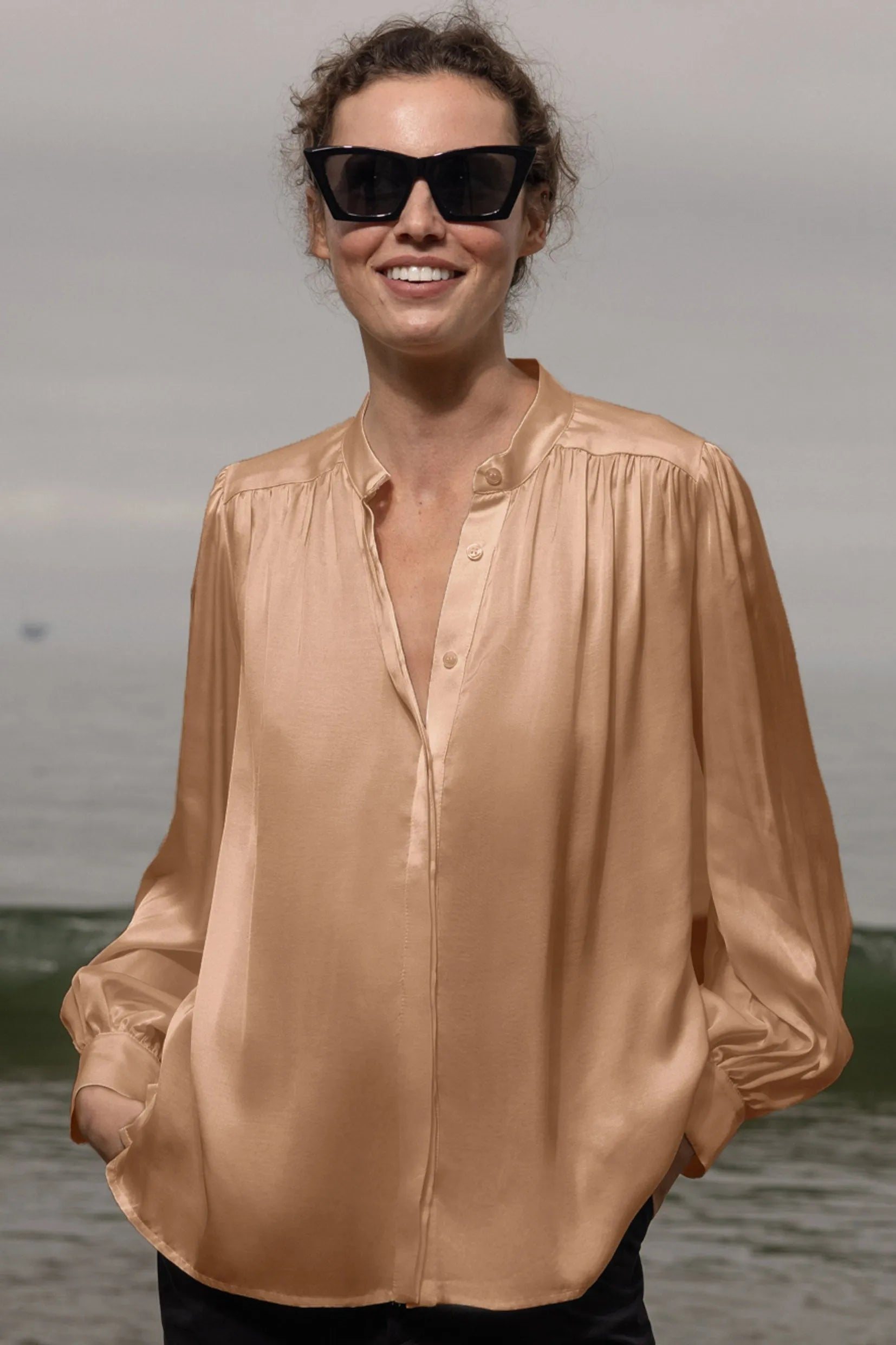 Farah Blouse - Toast - Heidi Merrick