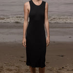 Pebble Dress - Black Hemp Rib - Heidi Merrick