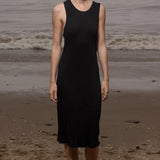Pebble Dress - Black Hemp Rib - Heidi Merrick