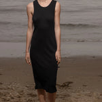 Pebble Dress - Black Hemp Rib - Heidi Merrick