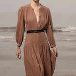 Barcelona Dress - Sable Gauze - Heidi Merrick