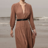 Barcelona Dress - Sable Gauze - Heidi Merrick