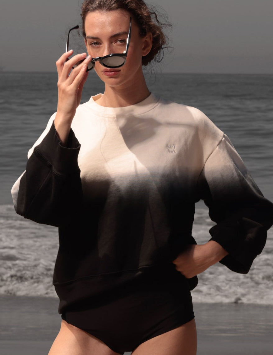 Barrel Sleeve 70's SRF LA Crewneck - Moonlight - Heidi Merrick