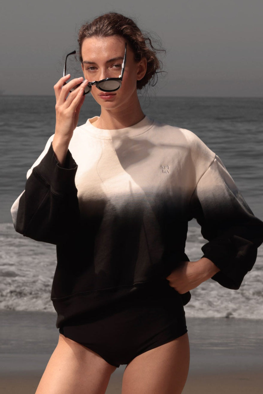 Barrel Sleeve 70's SRF LA Crewneck - Moonlight - Heidi Merrick