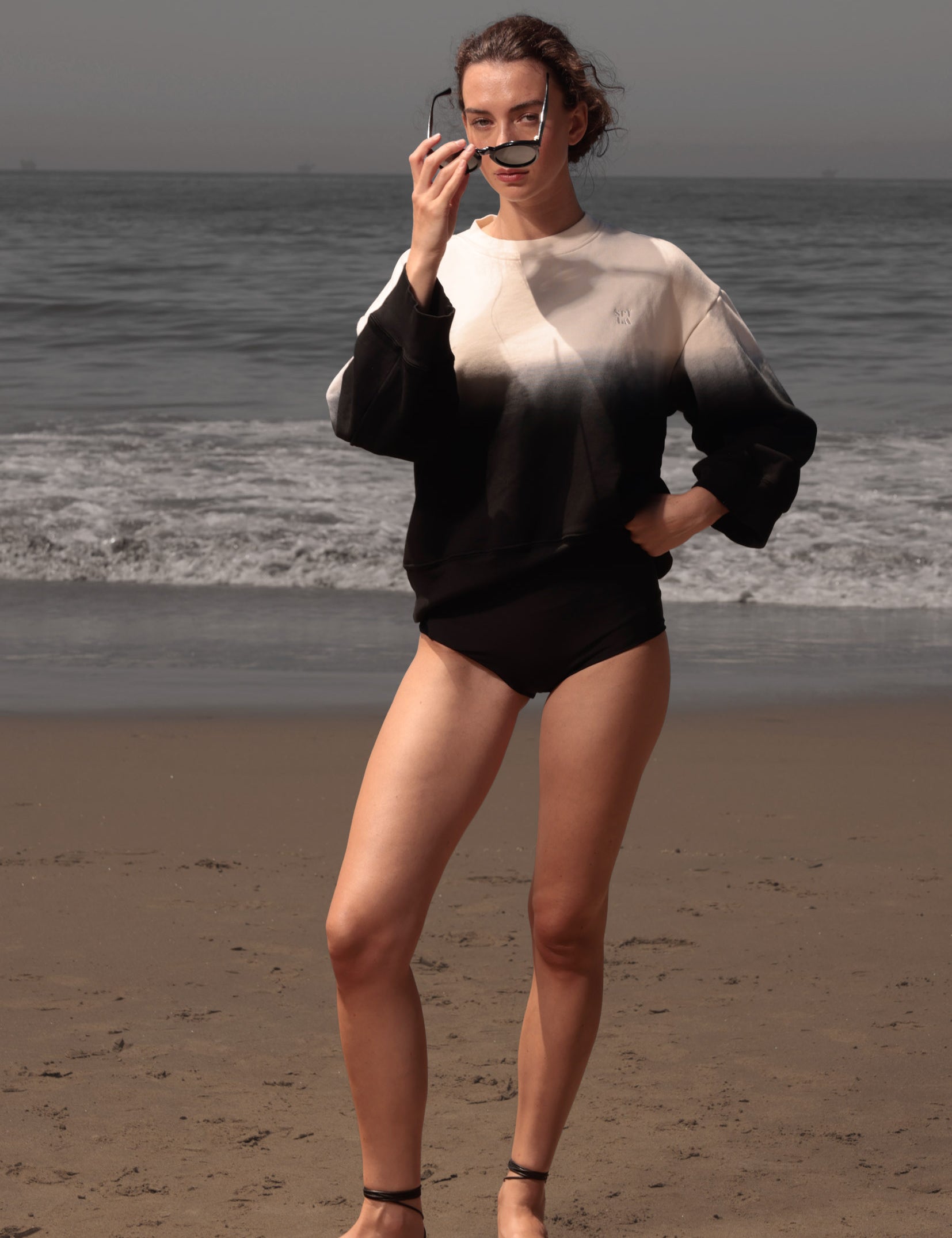 Barrel Sleeve 70's SRF LA Crewneck - Moonlight