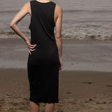 Pebble Dress - Black Hemp Rib - Heidi Merrick