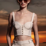 Charlie Top - Natural Linen - Heidi Merrick