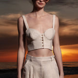 Charlie Top - Natural Linen - Heidi Merrick