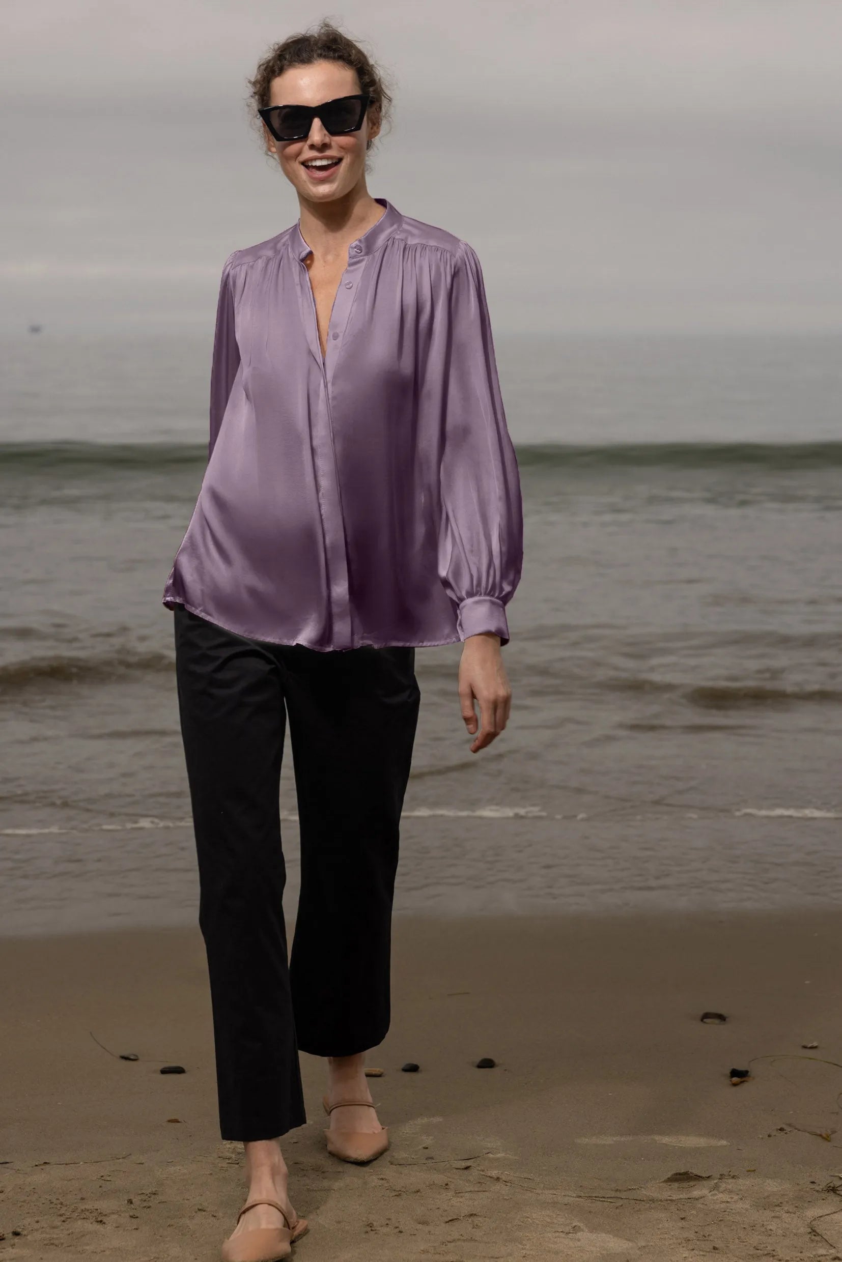 Farah Blouse - Lavender - Heidi Merrick