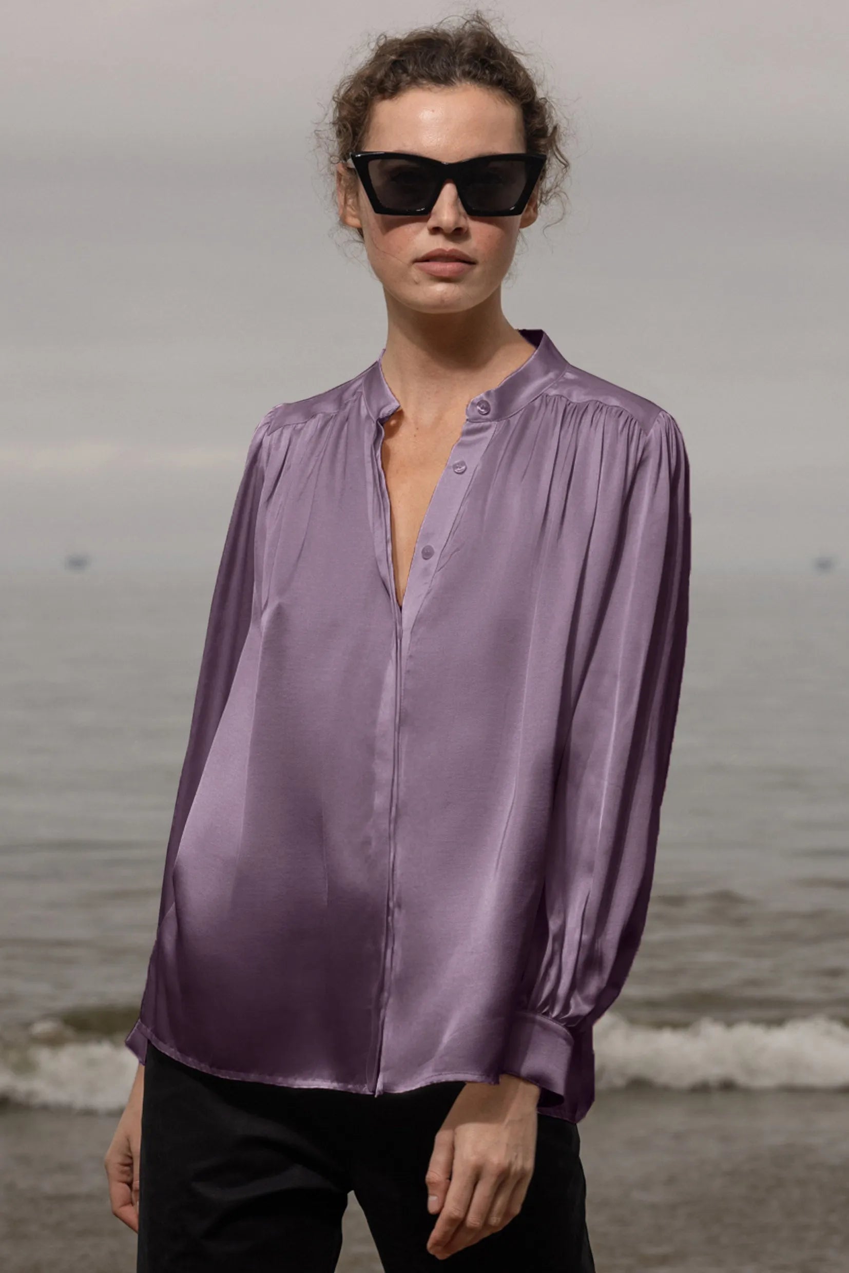 Farah Blouse - Lavender - Heidi Merrick