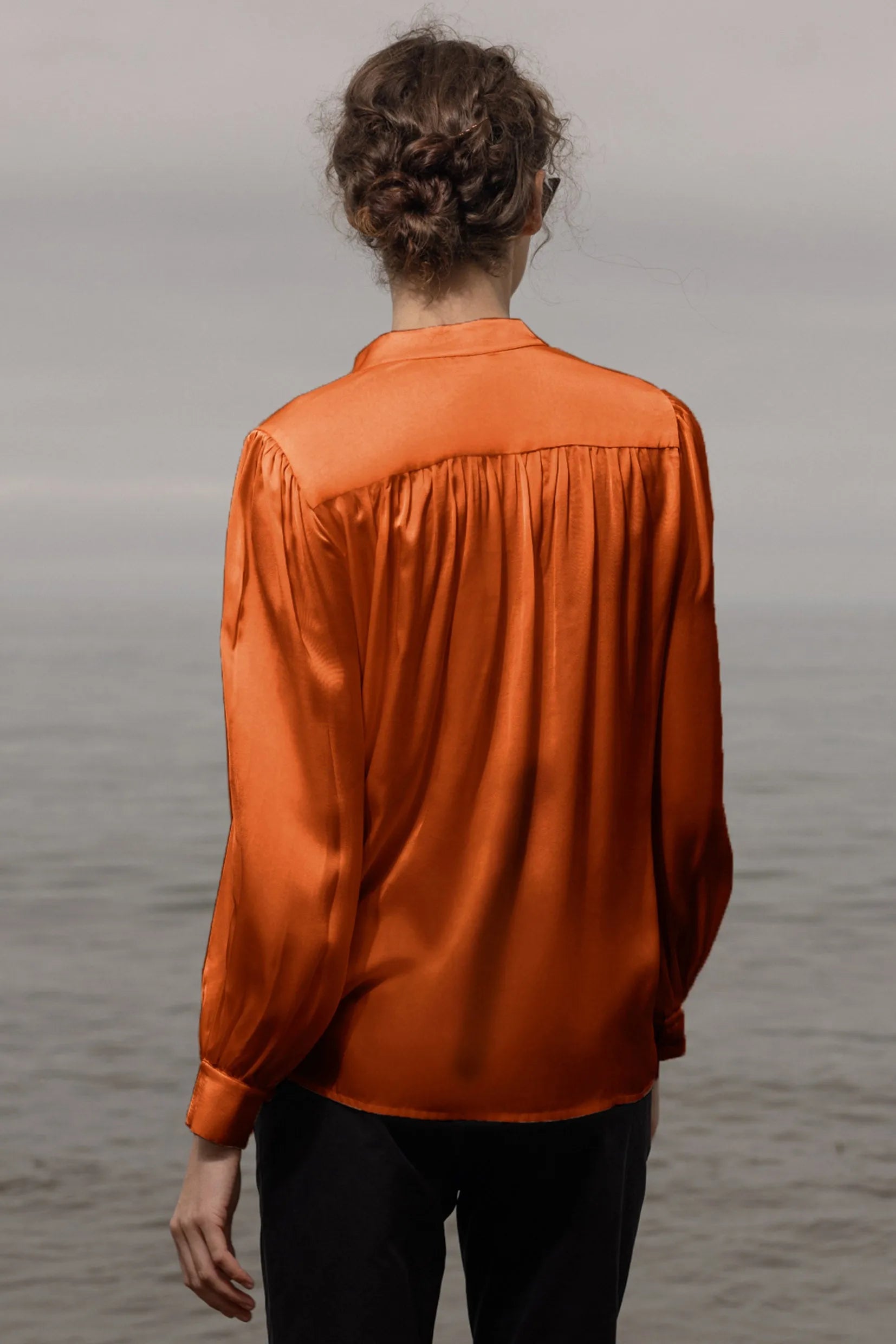 Farah Blouse - Flame - Heidi Merrick