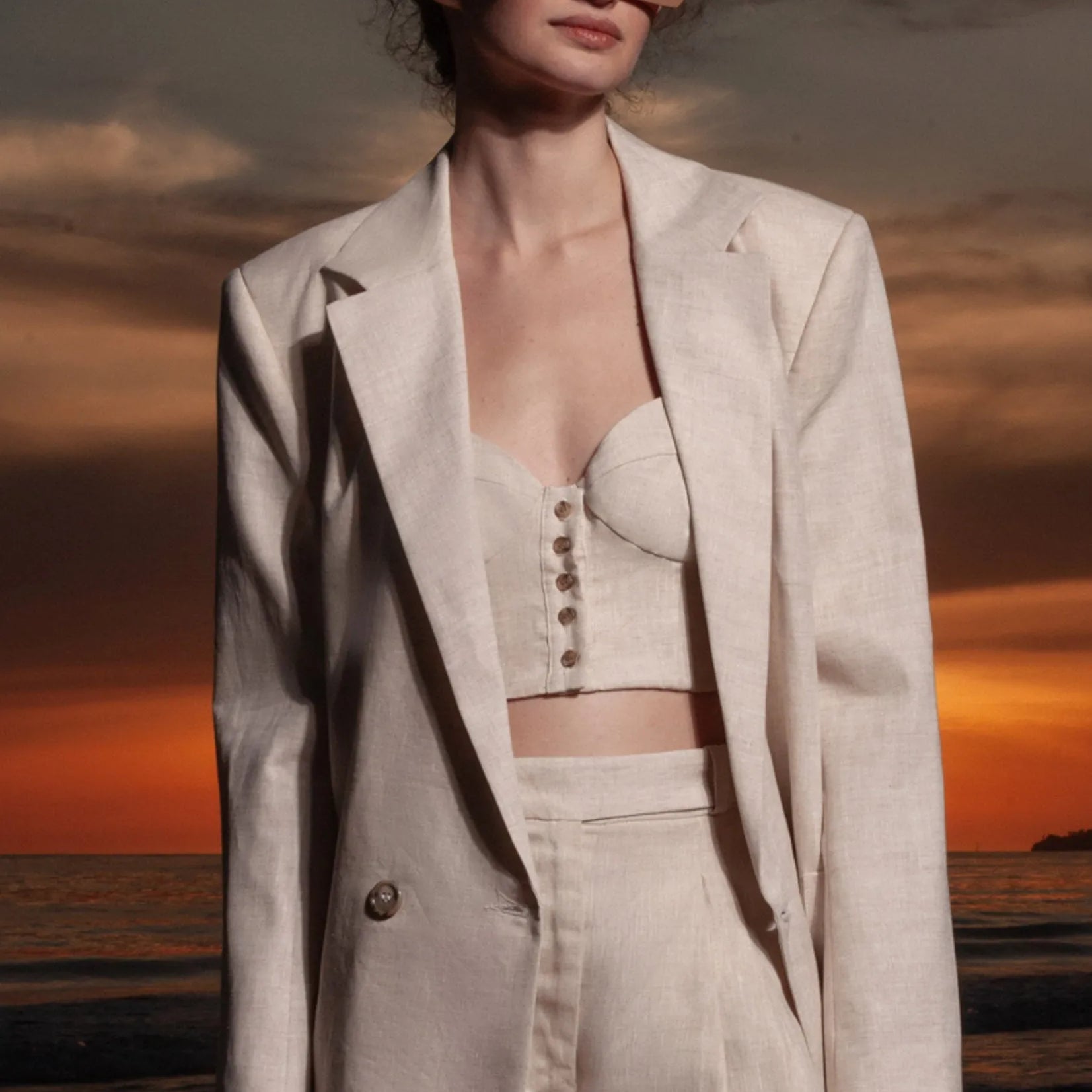 Wallace Blazer - Natural Linen - Heidi Merrick