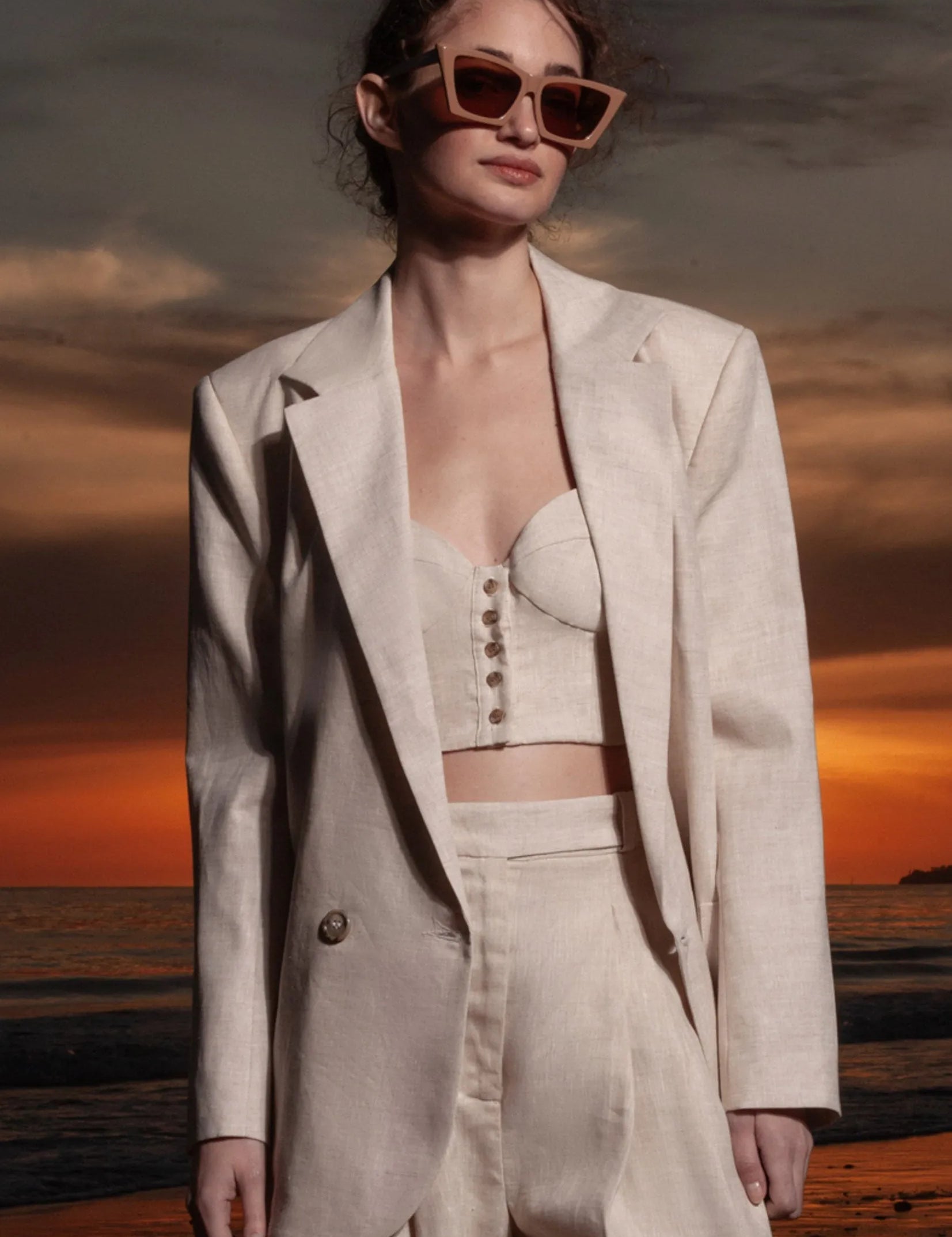 Wallace Blazer - Natural Linen - Heidi Merrick
