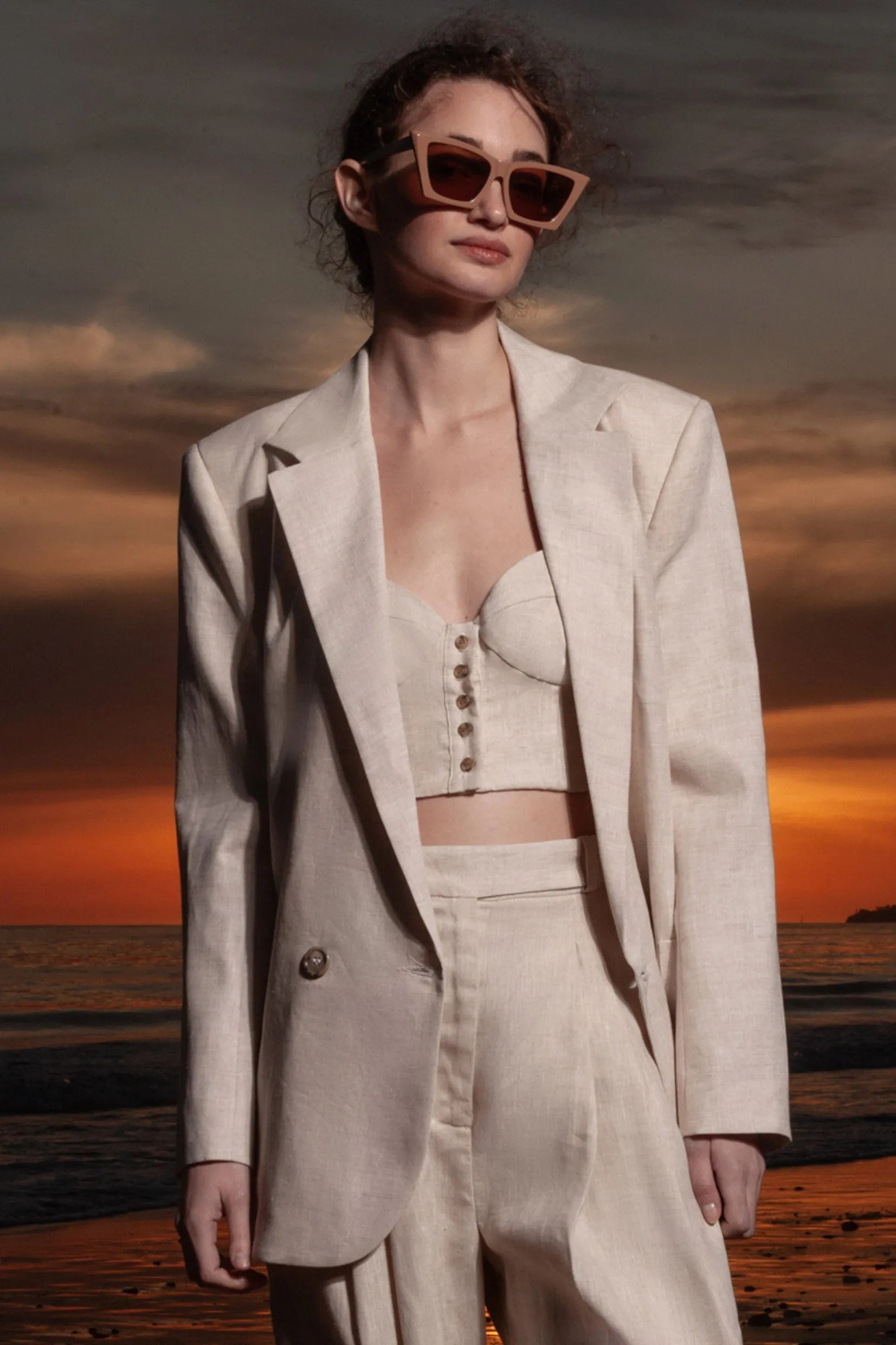 Wallace Blazer - Natural Linen - Heidi Merrick