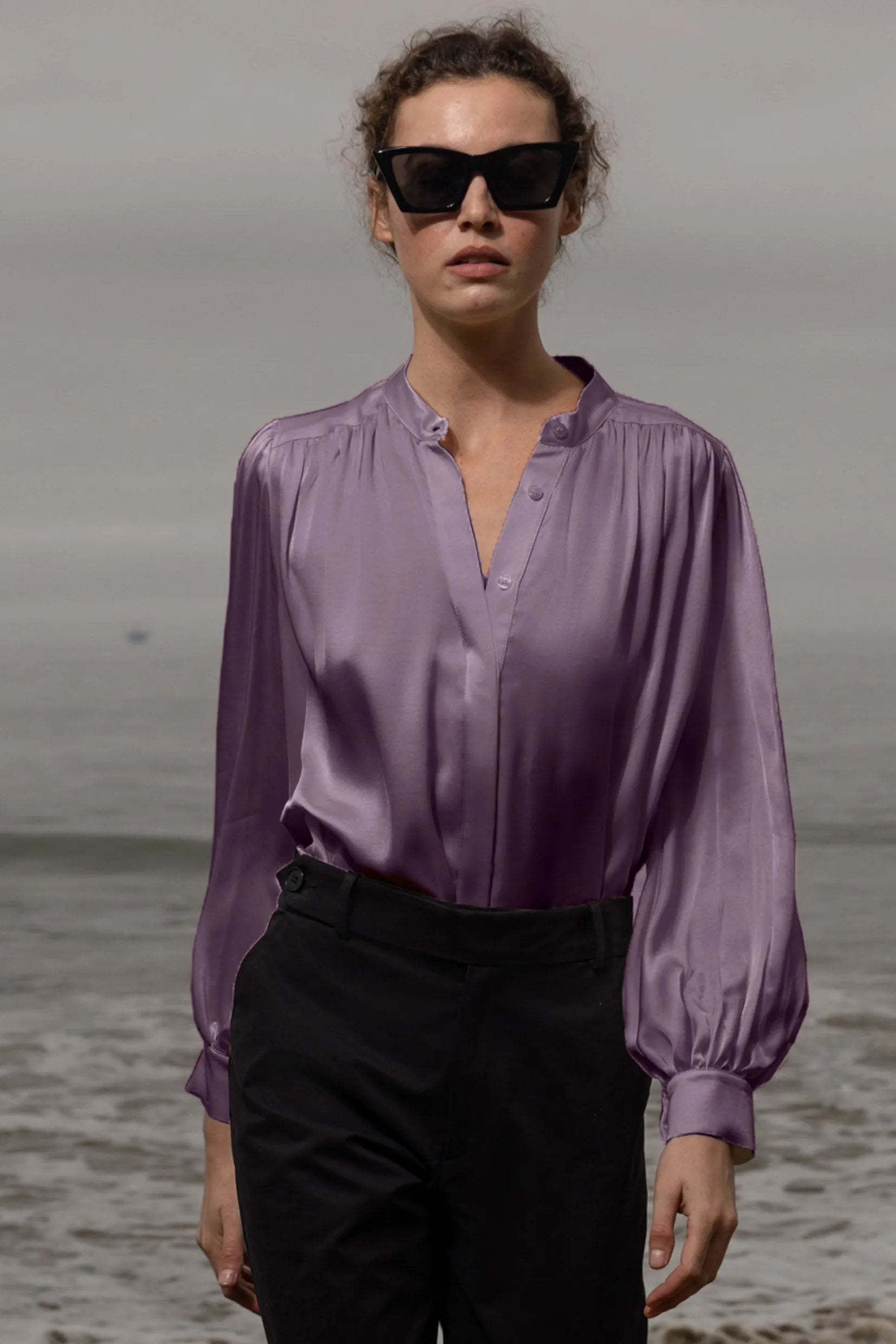 Farah Blouse - Lavender - Heidi Merrick