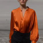 Farah Blouse - Flame - Heidi Merrick
