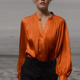 Farah Blouse - Flame - Heidi Merrick
