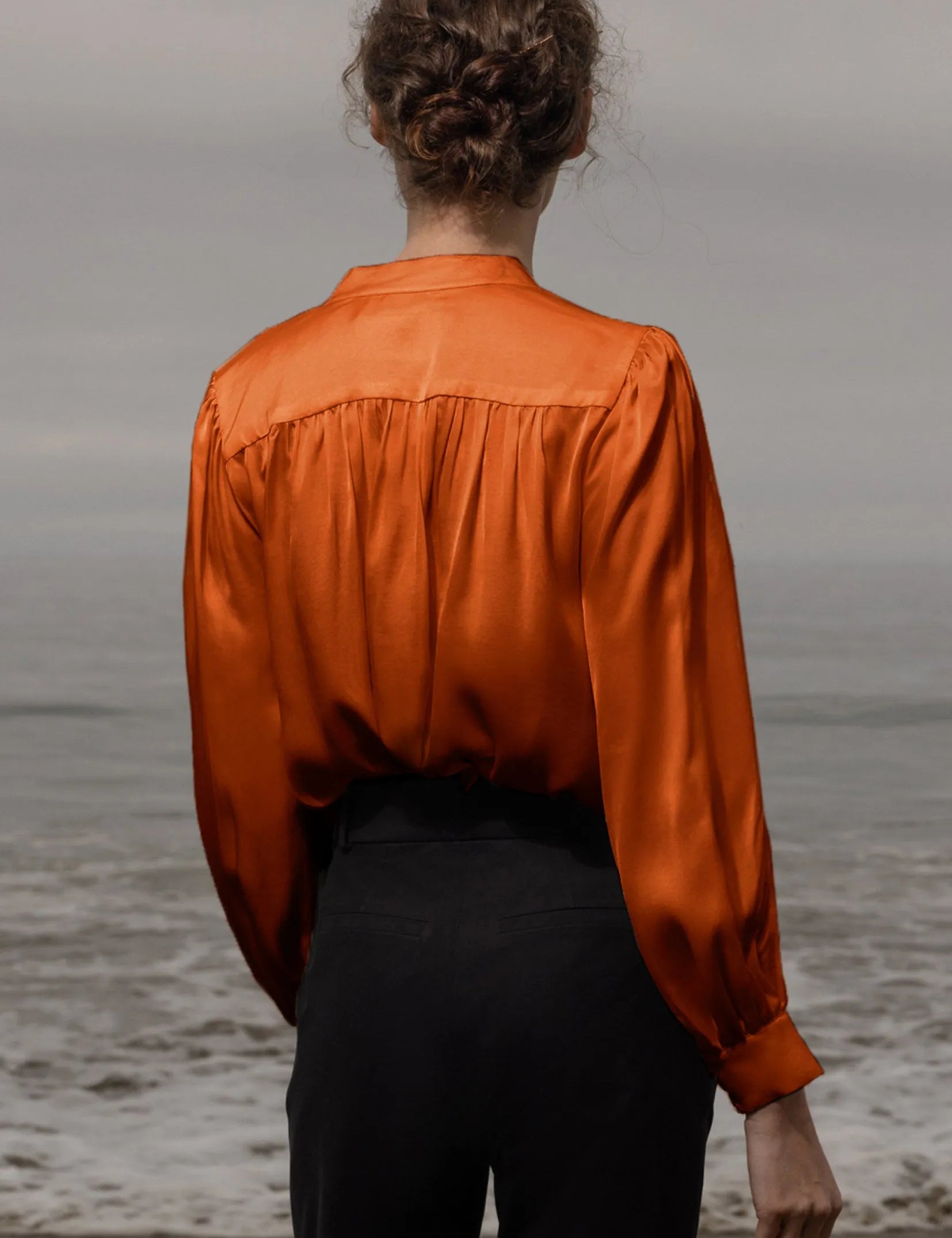 Farah Blouse - Flame - Heidi Merrick