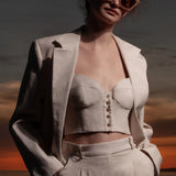 Wallace Blazer - Natural Linen - Heidi Merrick