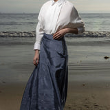 Gale Skirt - Blue Moire - Heidi Merrick
