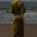 Fauna Dress - Black Linen - Heidi Merrick