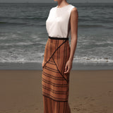 Geometry Skirt - Golden Moroccan Stripe