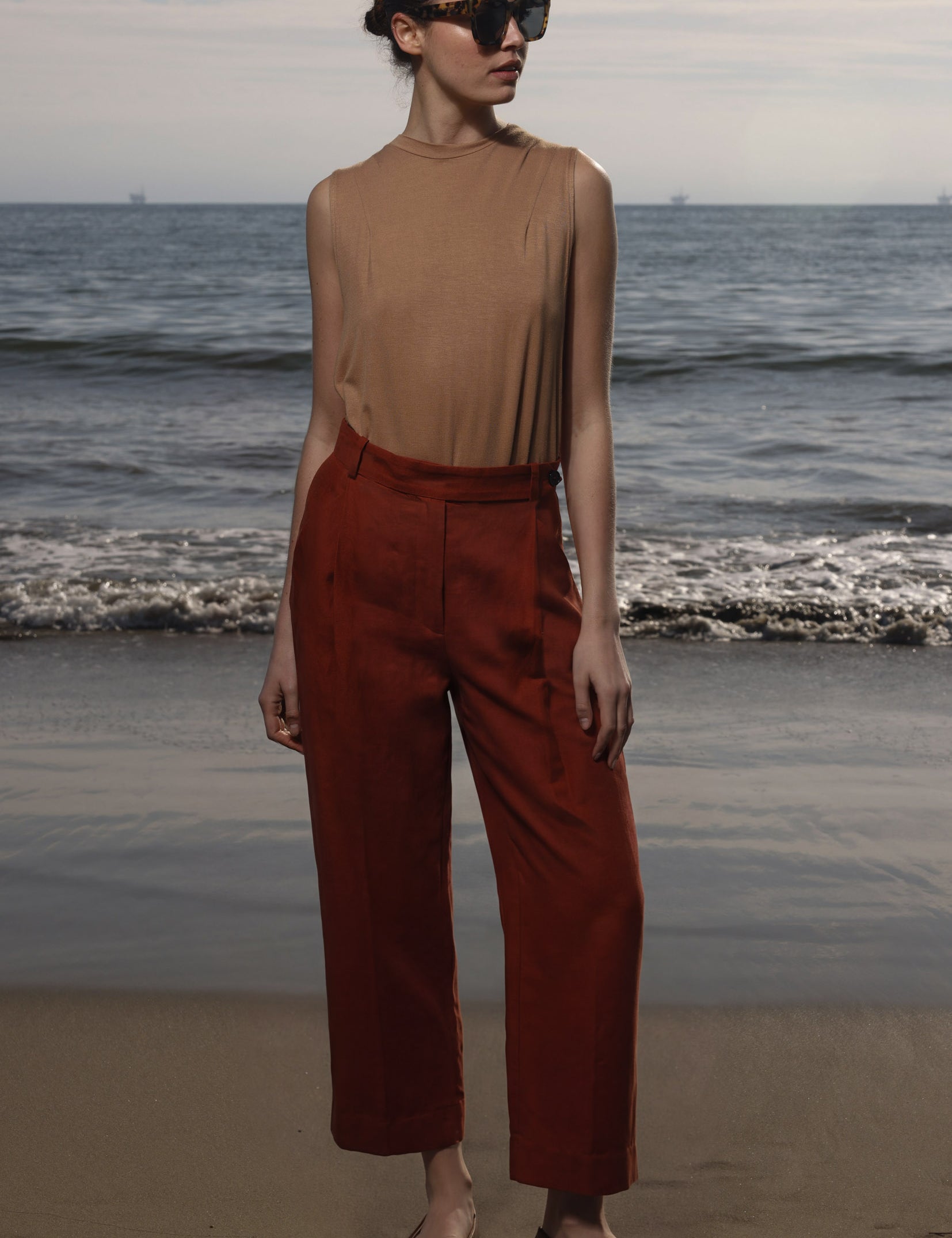 Baptise Pant - Sienna Silk & Hemp - Heidi Merrick