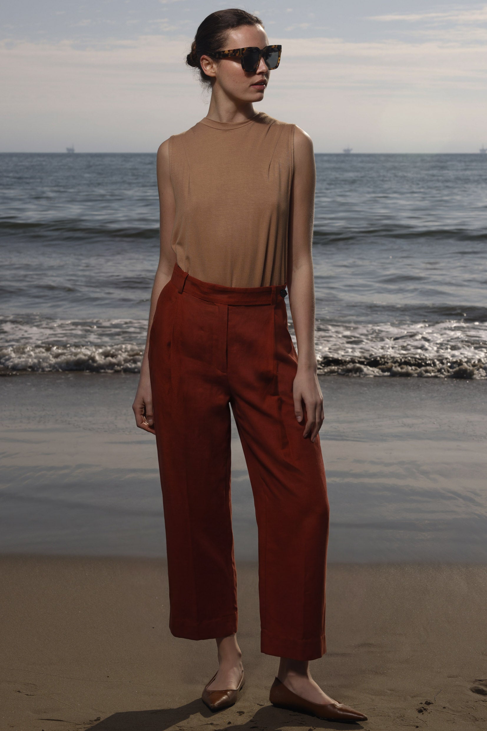Baptise Pant - Sienna Silk & Hemp - Heidi Merrick