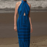 Aurora Dress - Blue Moroccan Stripe