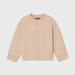 Barrel Sleeve SRF LA Crewneck - Ivory on Antique Cream - Heidi Merrick